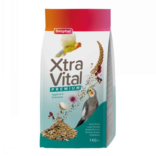 Beaphar XtraVital Large Parakeet Complete Bird Food 1kg 1 Beaphar XtraVital Large Parakeet Complete Bird Food 1kg