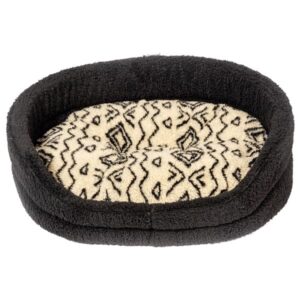 Danish Design Sherpa Fleece Neutral Geometric Slumber Bed 30"