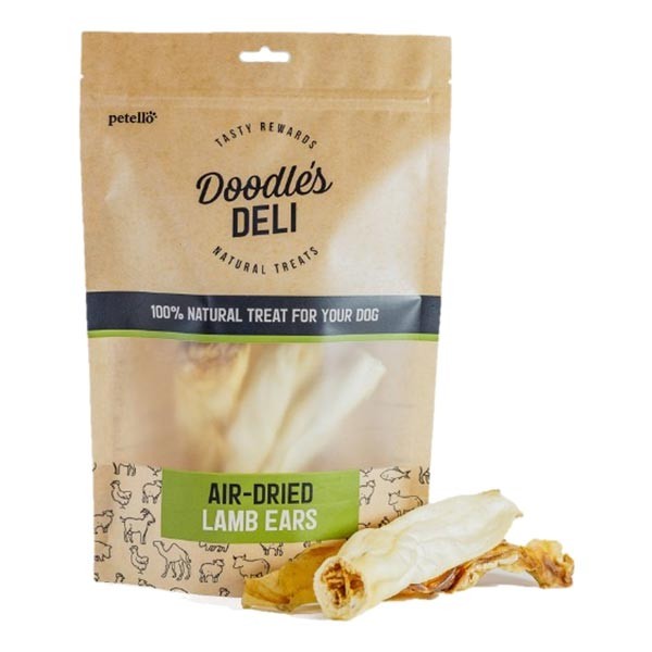 Doodles Deli Air Dried Lamb Ears (without hair) 100g Dog Treat 1 Doodles Deli Air Dried Lamb Ears (without hair) 100g Dog Treat