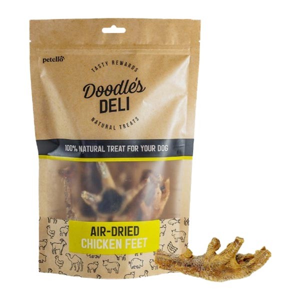 Doodles Deli Air Dried Chicken Feet 100g Dog Treat 1 Doodles Deli Air Dried Chicken Feet 100g Dog Treat