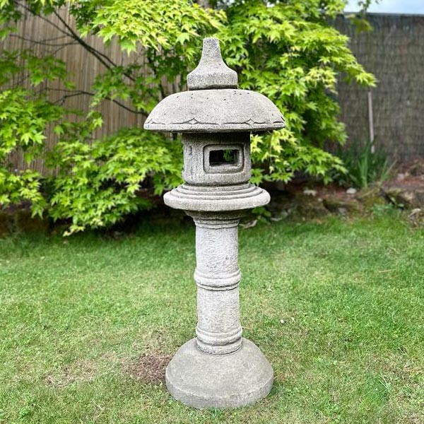 Bell Lantern Oriental Stone Garden Ornament 110cm 1 Bell Lantern Oriental Stone Garden Ornament 110cm