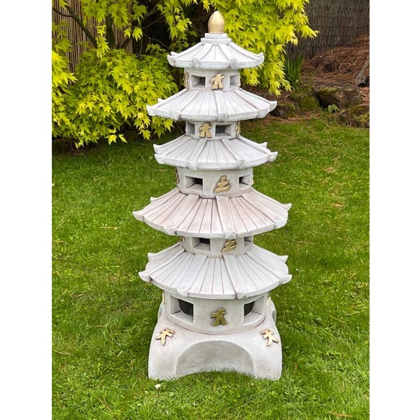 5 Tier Shaolin Temple Oriental Stone Garden Ornament 125cm 1 5 Tier Shaolin Temple Oriental Stone Garden Ornament 125cm