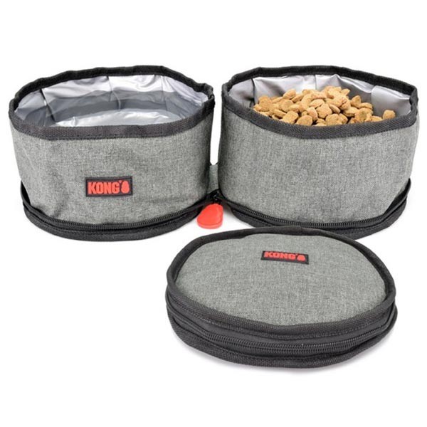 KONG Travel Fold-Up Double Bowl 1 KONG Travel Fold-Up Double Bowl