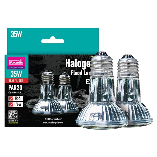 Arcadia Halogen Flood Lamp Twin Pack 35w 1 Arcadia Halogen Flood Lamp Twin Pack 35w