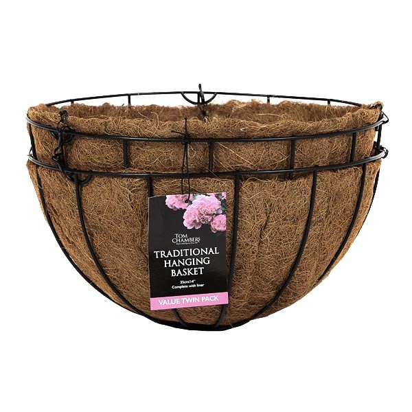 Tom Chambers Traditional Hanging Basket 35cm 1 Tom Chambers Traditional Hanging Basket 35cm