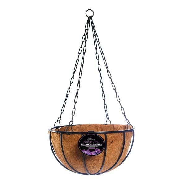 Cottage Forge Hanging Basket with Liner 40cm