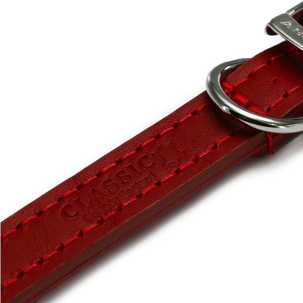 Ancol Classic Leather Collar Red Size 1 3 Ancol Classic Leather Collar Red Size 1 - Image 3