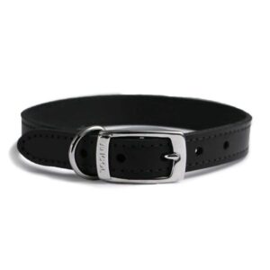 Ancol Classic Leather Collar Black Size 2