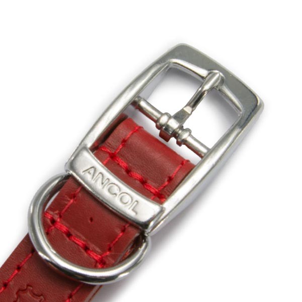 Ancol Classic Leather Collar Red Size 2 2 Ancol Classic Leather Collar Red Size 2 - Image 2