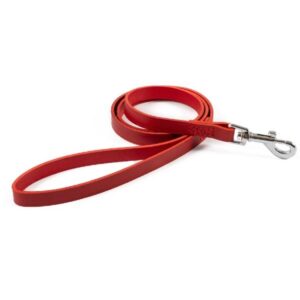 Ancol Classic Leather Lead Red 100 x 1.2cm