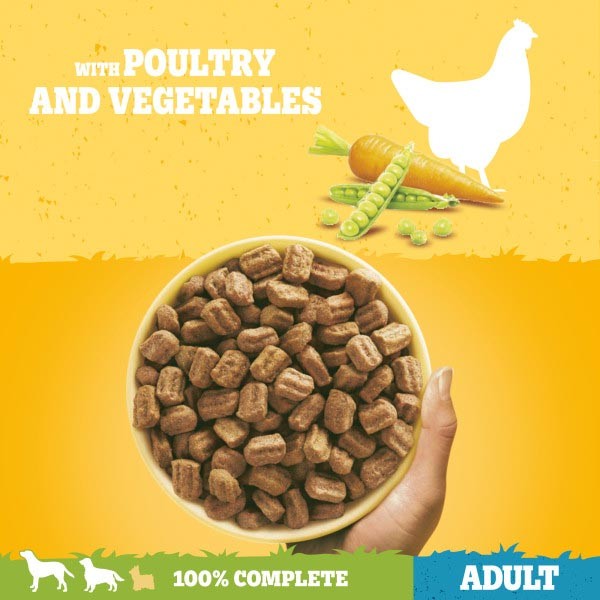 Pedigree Complete with Poultry and Vegetables 12kg Dry Dog Food 5 Pedigree Complete with Poultry and Vegetables 12kg Dry Dog Food - Image 5