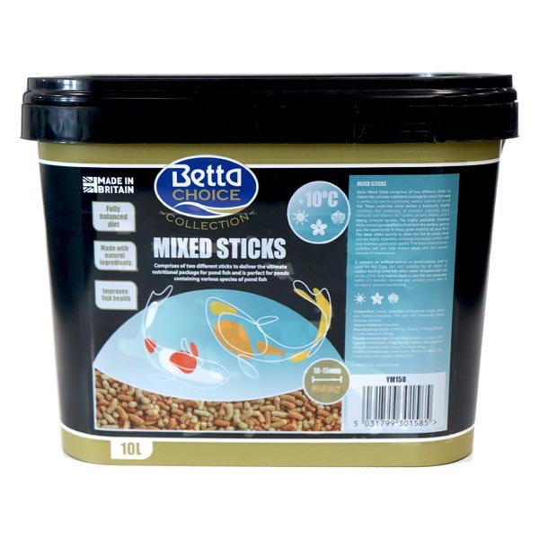 Betta Choice Mixed Pond Sticks Bucket 10 Litres 1 Betta Choice Mixed Pond Sticks Bucket 10 Litres