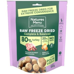 Natures Menu Complete Freeze Dried Turkey Dog Food 120g