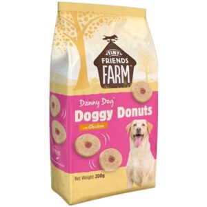 Tiny Friends Farm Danny Dog Doggy Donuts with Chicken 200g Dog Treats