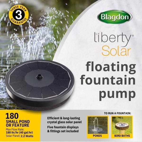 Blagdon Liberty Solar 180 Floating Fountain Pump 2 Blagdon Liberty Solar 180 Floating Fountain Pump - Image 2