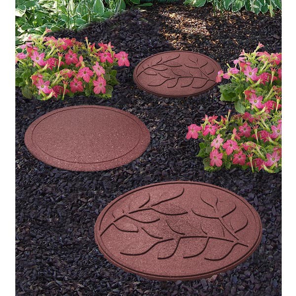 EcoWay Leaves Terracotta Eco Stepping Stone 46cm 2 EcoWay Leaves Terracotta Eco Stepping Stone 46cm - Image 2