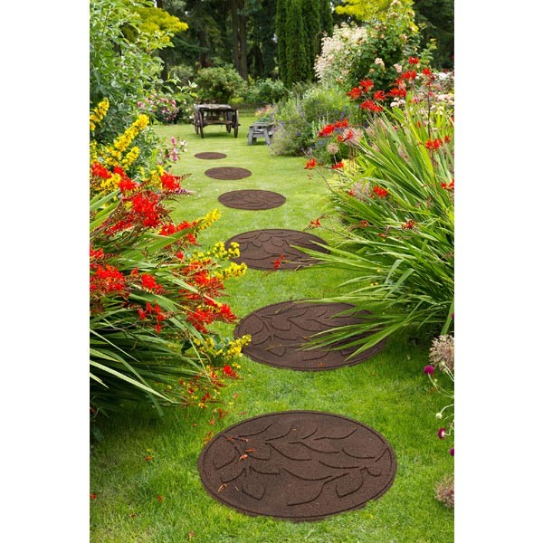 EcoWay Leaves Terracotta Eco Stepping Stone 46cm 3 EcoWay Leaves Terracotta Eco Stepping Stone 46cm - Image 3