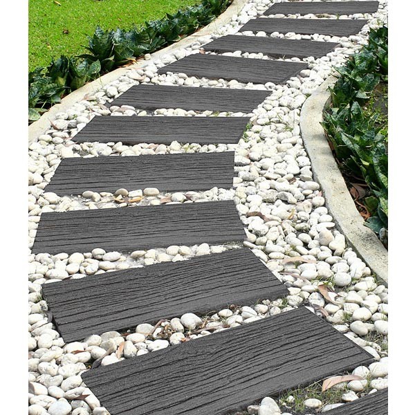 EcoWay Railroad Tie Grey Eco Stepping Stone 53cm 3 EcoWay Railroad Tie Grey Eco Stepping Stone 53cm - Image 3