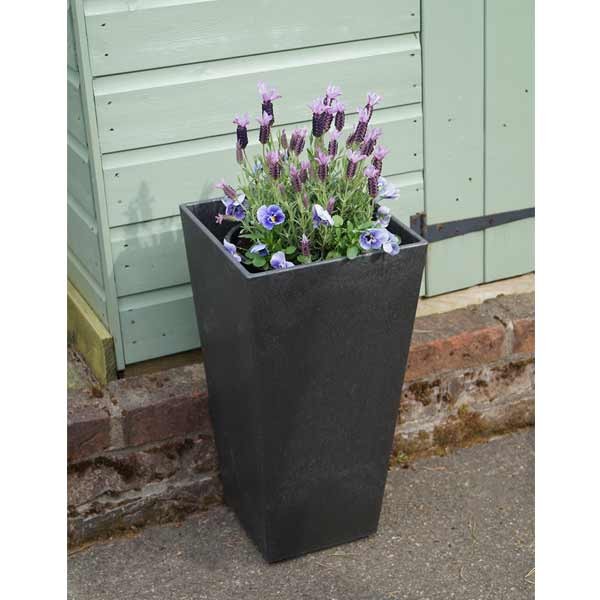 Tierra Verde Sonata Slate Grey Eco Planter 50cm 2 Tierra Verde Sonata Slate Grey Eco Planter 50cm - Image 2