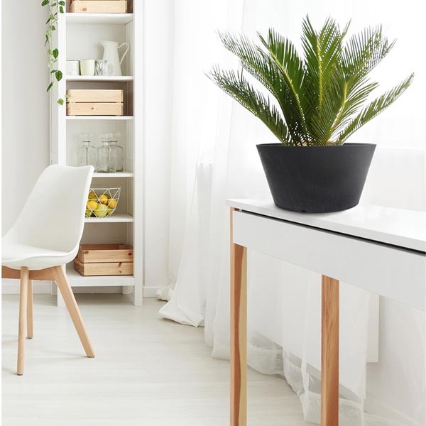 Tierra Verde Octavia Slate Grey Eco Planter 15cm 3 Tierra Verde Octavia Slate Grey Eco Planter 15cm - Image 3