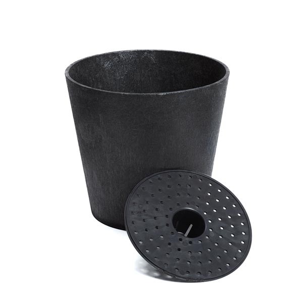 Tierra Verde Octavia Slate Grey Eco Planter 28cm 2 Tierra Verde Octavia Slate Grey Eco Planter 28cm - Image 2