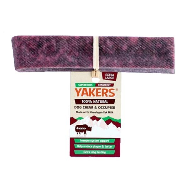 Yakers Yak Milk Dog Chew Cranberry Extra Large 1 Yakers Yak Milk Dog Chew Cranberry Extra Large