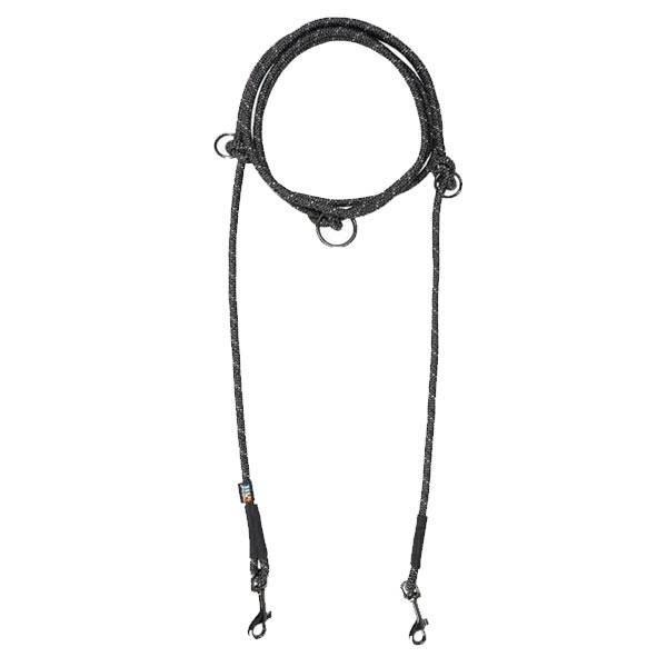 Rukka Rope Multi Dog Lead Black Meidum 1 Rukka Rope Multi Dog Lead Black Meidum