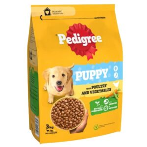 Pedigree Puppy Medium Dog Complete with Poultry & Vegatables 3kg Dry Dog Food