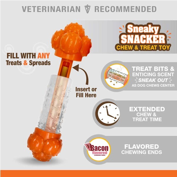 Nylabone Sneaky Snacker Bacon Medium 3 Nylabone Sneaky Snacker Bacon Medium - Image 3