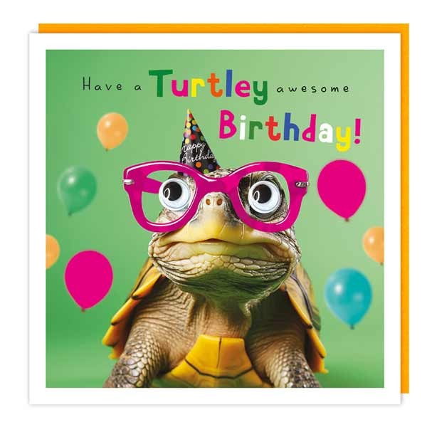 Googlies "Turtley Awesome" Birthday Card 1 Googlies "Turtley Awesome" Birthday Card