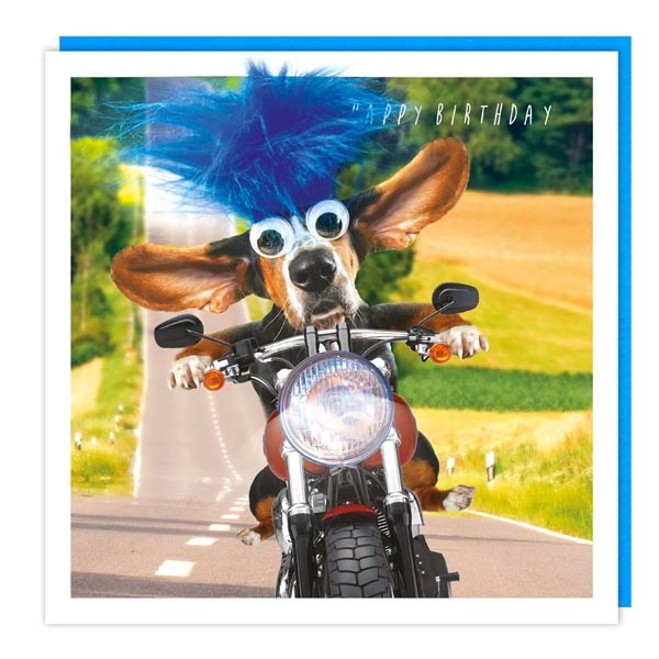 Fluff "Motorbike Dog" Birthday Card 1 Fluff "Motorbike Dog" Birthday Card