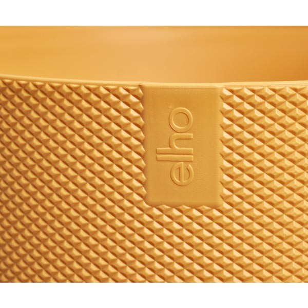 Elho Jazz Round Amber Yellow 14cm Flower Pot 2 Elho Jazz Round Amber Yellow 14cm Flower Pot - Image 2