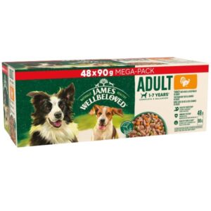 James Wellbeloved Adult Turkey & Rice in Gravy 48 x 90g Wet Dog Food