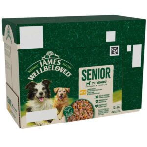 James Wellbeloved Grain Free Senior Lamb & Chicken in Gravy 12 x 90g Wet Dog Food