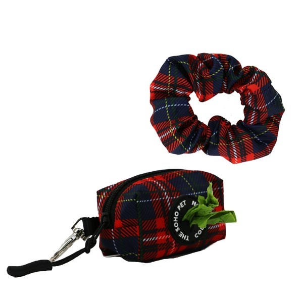 The Soho Pet Collection Tartan Patterned Poop Bag and Scrunchie 1 The Soho Pet Collection Tartan Patterned Poop Bag and Scrunchie