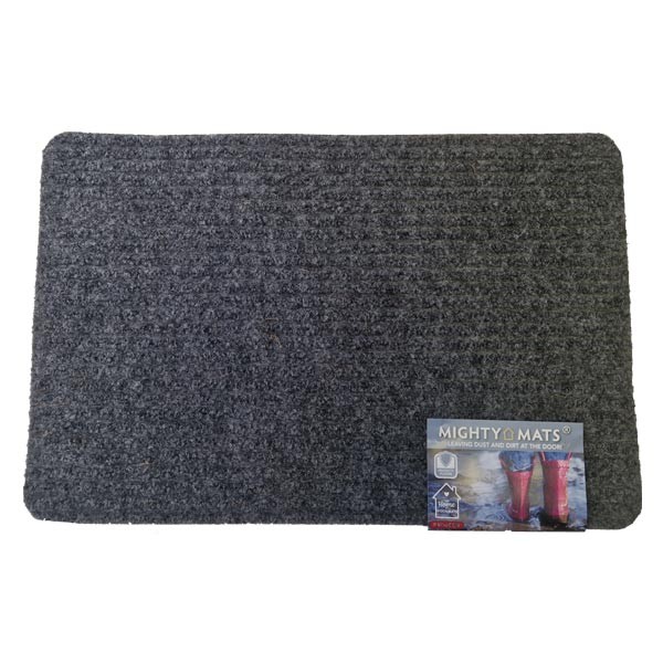 Mighty Mats Grey Scraper Soft Door Mat 40x60cm 1 Mighty Mats Grey Scraper Soft Door Mat 40x60cm