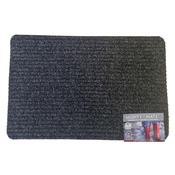 Mighty Mats Dark Grey Scraper Soft Door Mat 40x60cm
