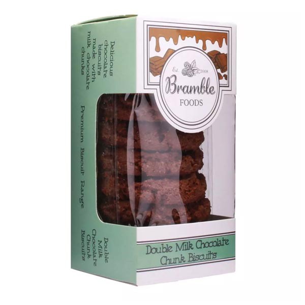 Bramble Foods Premium Chocolate Biscuits with Milk Chocolate Chunks 150g 1 Bramble Foods Premium Chocolate Biscuits with Milk Chocolate Chunks 150g