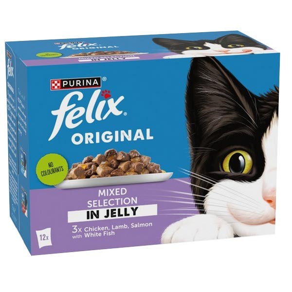 Felix Original Mixed Selection in Jelly Wet Cat Food 12 x 85g 1 Felix Original Mixed Selection in Jelly Wet Cat Food 12 x 85g