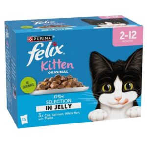 Felix Original Kitten Fish Selection in Jelly Wet Cat Food 12 x 85g