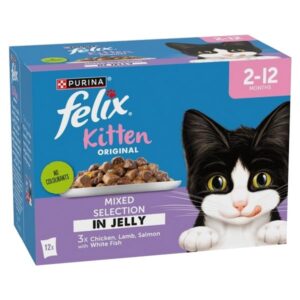 Felix Original Kitten Mixed Selection in Jelly Wet Cat Food 12 x 85g