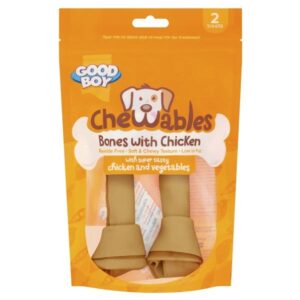 Good Boy Chewables Chicken Medium Bones 2 Pack