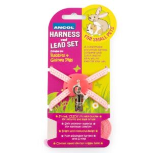 Just 4 Pets Rabbit and Guinea-Pig Harness Set Pink