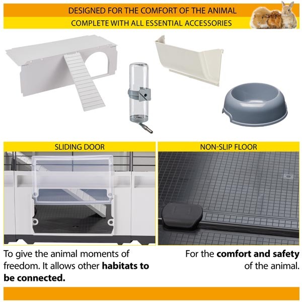 Ferplast Modular 4 Rabbit & Guinea Pig Cage Complete 6 Ferplast Modular 4 Rabbit & Guinea Pig Cage Complete - Image 6