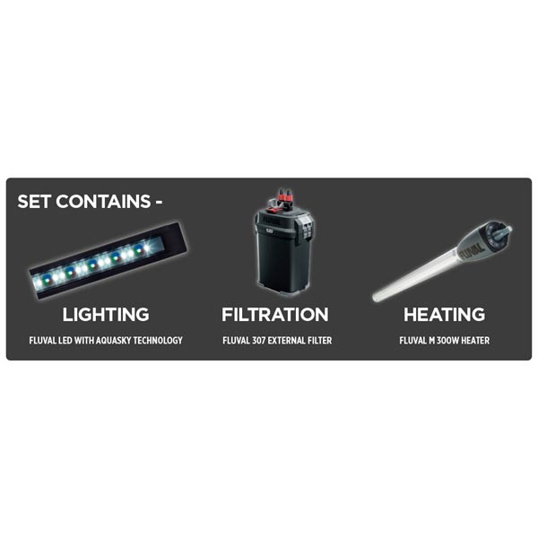 Fluval Roma 240 Grey Oak Bluetooth LED Aquarium & Cabinet 2 Fluval Roma 240 Grey Oak Bluetooth LED Aquarium & Cabinet - Image 2