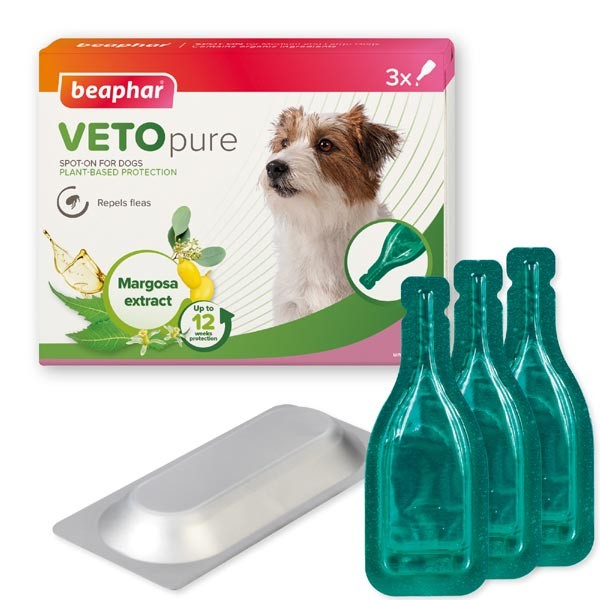 Beaphar VETOpure Plant-Based Protection Flea Spot-On for Dogs (Under 15kg) 3 pipettes 4 Beaphar VETOpure Plant-Based Protection Flea Spot-On for Dogs (Under 15kg) 3 pipettes - Image 4
