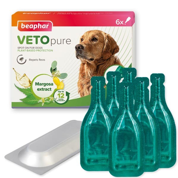 Beaphar VETOpure Plant-Based Protection Flea Spot-On for Dogs (over 15kg) 6 pipettes 4 Beaphar VETOpure Plant-Based Protection Flea Spot-On for Dogs (over 15kg) 6 pipettes - Image 4