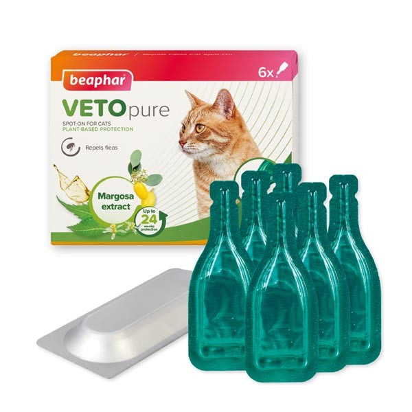Beaphar VETOpure Plant-Based Protection Flea Spot-On for Cats 6 pipettes 4 Beaphar VETOpure Plant-Based Protection Flea Spot-On for Cats 6 pipettes - Image 4
