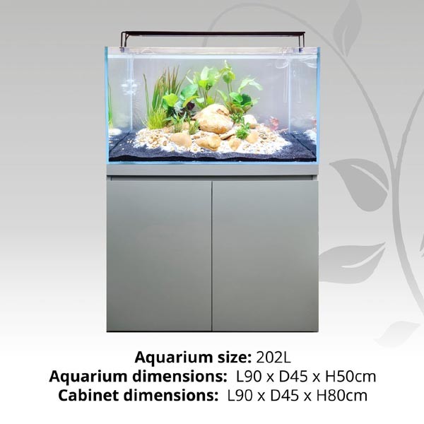 Fluval Visi-White 90 Dusty Grey Aquarium & Cabinet 3 Fluval Visi-White 90 Dusty Grey Aquarium & Cabinet - Image 3