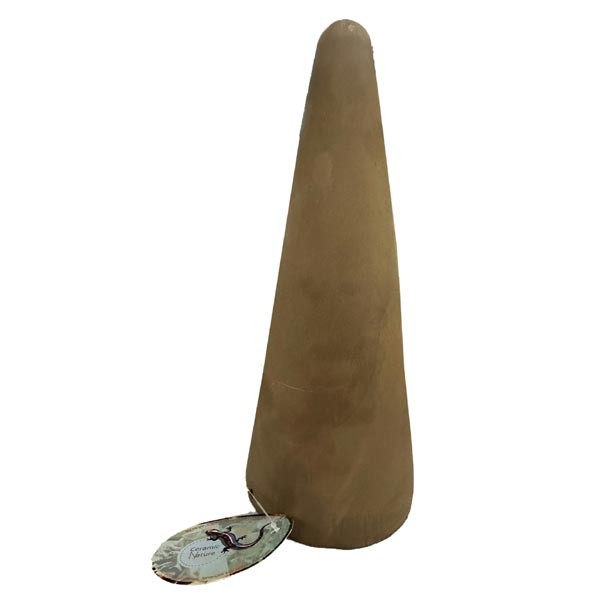 Ceramic Nature Discus Cone Brown 25cm 1 Ceramic Nature Discus Cone Brown 25cm
